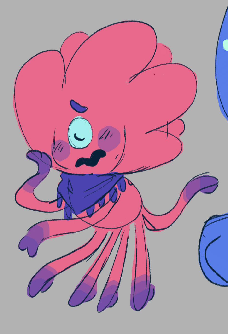 A species with 5 legs and two arms. Could they be a cousin of the Pouple?