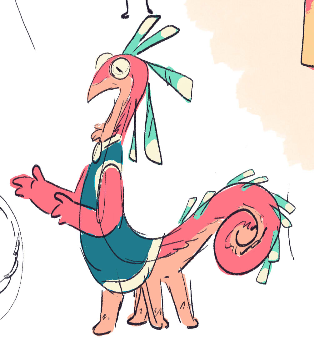 A slender species with multiple antennas on their head and tail.