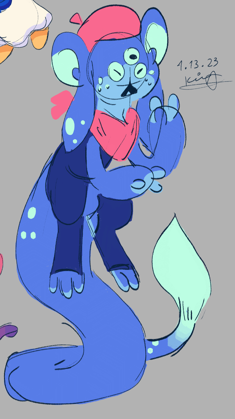 A species with a strong tail. They dip their tails in paint and use them to paint on different surfaces.